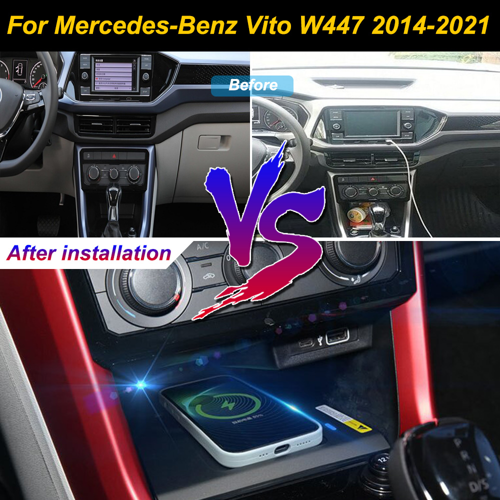 Wireless Car Charger Mount Fast Charging - Untuk Volkswagen T-CROSS Tacqua 2019-2022 Pengisi