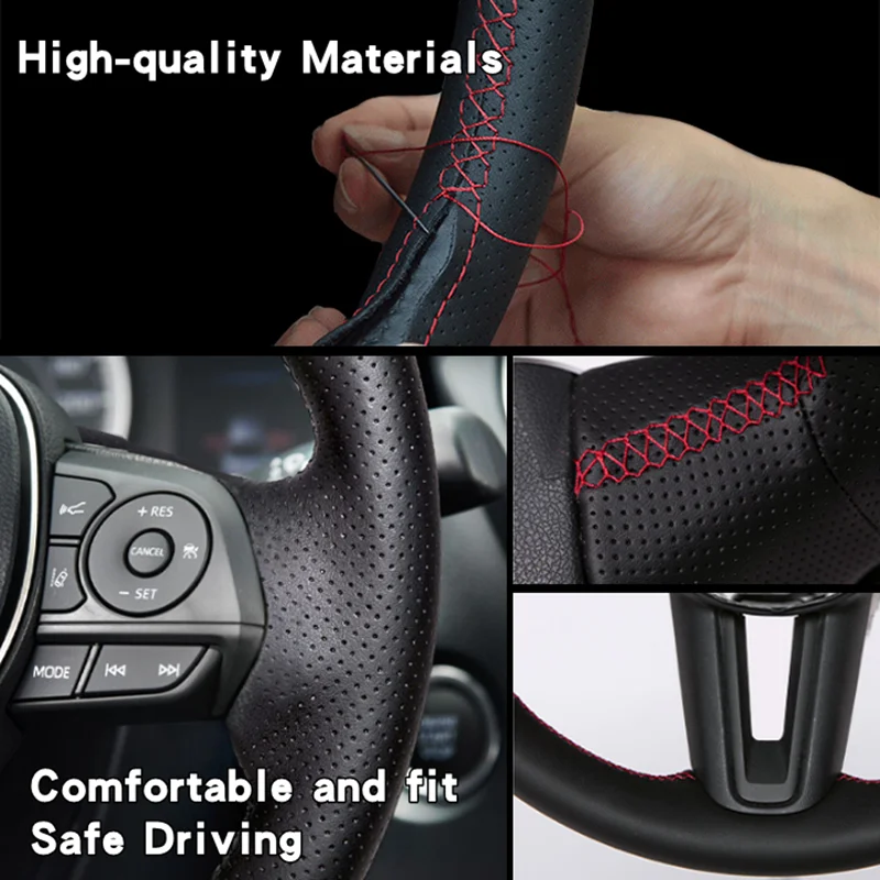 Untuk Alfa Romeo Giulia Stelvi - Car Steering Wheel Cover Anti Slip Breathable ulasan dan harga