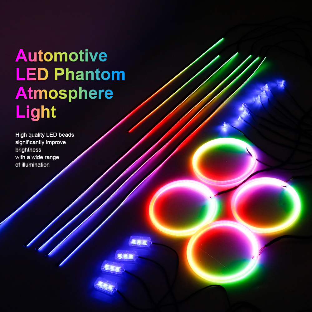 6/10/14/18/22 dalam 1 Lampu Am - Led Ambient Interior Car Lights App Control ulasan dan harga