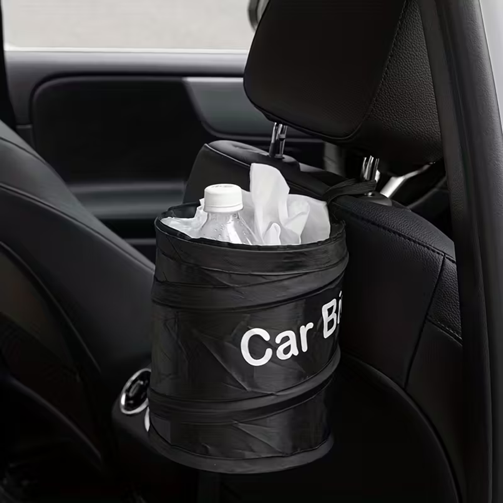Tempat Sampah Mobil Lipat Mini - Waterproof Car Trash Can With Lid ulasan dan harga