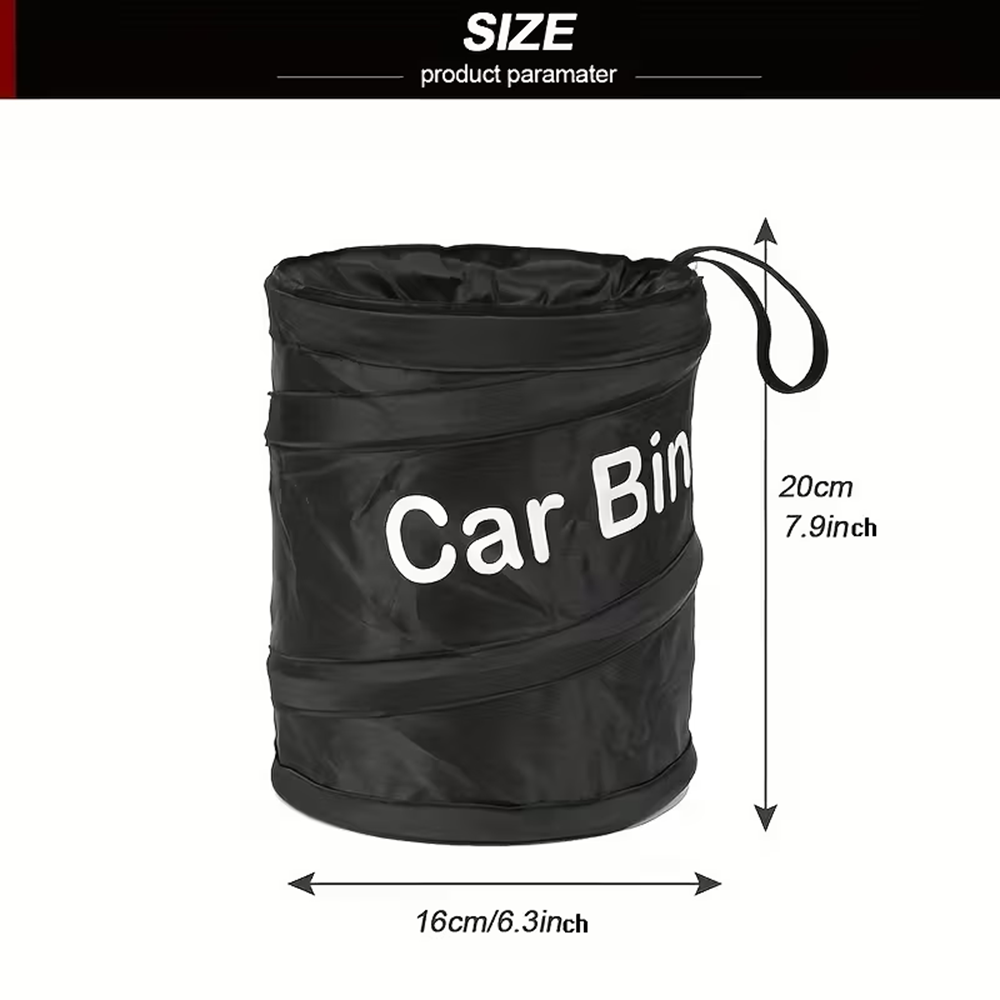 Tempat Sampah Mobil Lipat Mini - Waterproof Car Trash Can With Lid ulasan dan harga